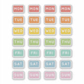 Dag van de week sticker (Voorkant)