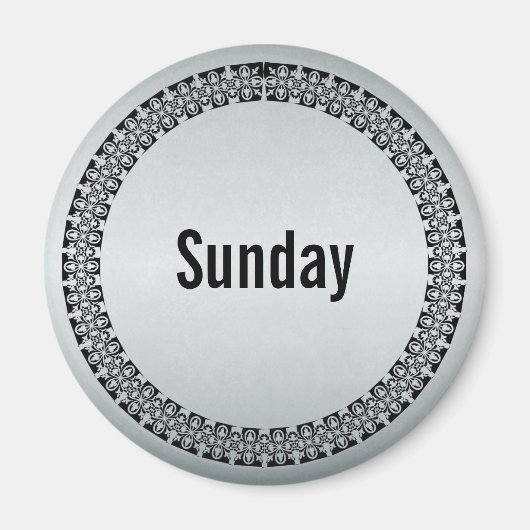 Dag van de week zondag magneet (Voorkant)
