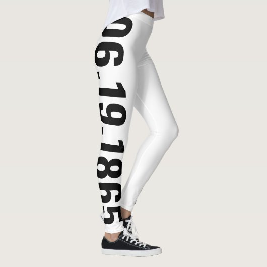 Dag van de witte en zwarte vrijheid 19 juni leggings (Rechts)