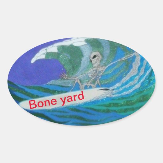 Dag van dode sticker van de beenwerf (Voorkant)