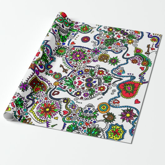 Dag van dodelijk Snoep Cadeaupapier (Uitgerold)