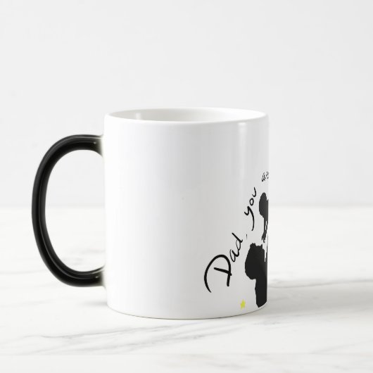 Dag van gepersonaliseerde modevader magische mok (Links)