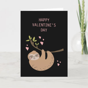 DAG VAN HAPPY VALENTINE   Sweet Heart Sloth Feestdagen Kaart