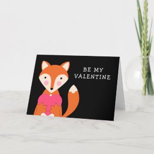 DAG VAN HAPPY VALENTINE Wees mijn Valentijn Fox Feestdagen Kaart
