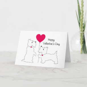 DAG VAN HAPPY VALENTINE   Westies Doggies Kaart