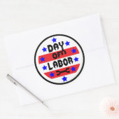 Dag van het Arbeidsteken Ronde Sticker (Envelop)
