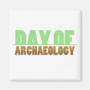 Dag van het Archeology Square Magnet Magneet