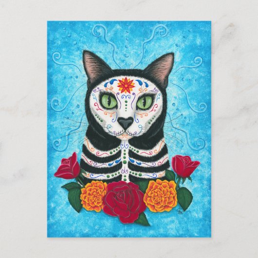 Dag van het Briefkaart van de Dode Kat Suiker Kuns (Voorkant)