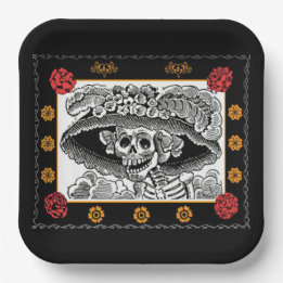 Dag van het Dead Paper - José Guadalupe Posada Papieren Bordje