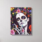 Dag van het dode AI Gegenereerd Verrekte Canvas (Voorkant)