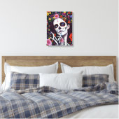 Dag van het dode AI Gegenereerd Verrekte Canvas Afdruk (Insitu (Slaapkamer))