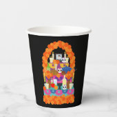 Dag van het dode halloween feest papieren bekers (Achterkant)
