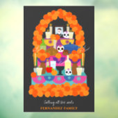 Dag van het dode halloween feest raamsticker (Vel 3)