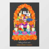 Dag van het dode halloween feest raamsticker (Vel)