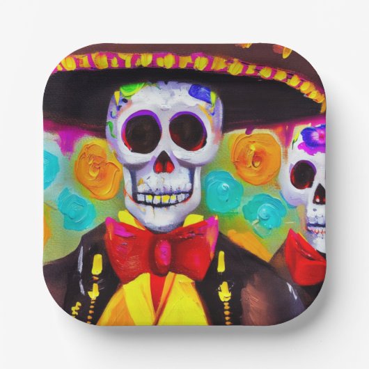 Dag van het Dode Man 2 Papieren Bordje (Voorkant)