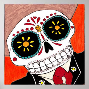 Dag van het dode Mariachi-Poster Poster