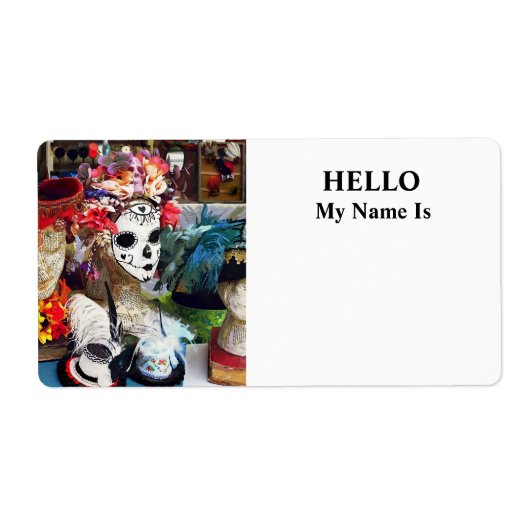 Dag van het dode masker etiket (Voorkant)