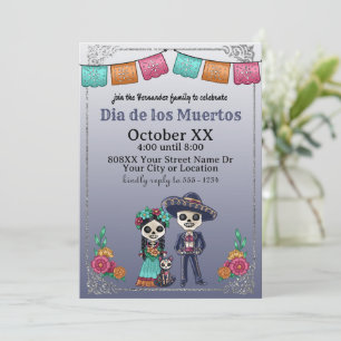 Dag van het dode paar en kat kaart