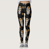 Dag van het dode patroon leggings (Voorkant)