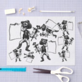 Dag van het Dode Skelet Etching Decoupage Collage Tissuepapier (Craft)