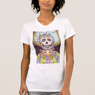 Dag van het dode skelet met hart T-shirt