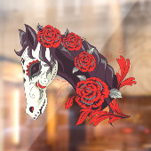 Dag van het dode skelet met Rozen Raamsticker (Vel 2)