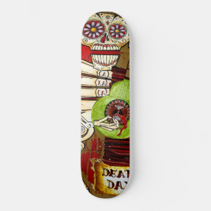 Dag van het dode skelet skateboard