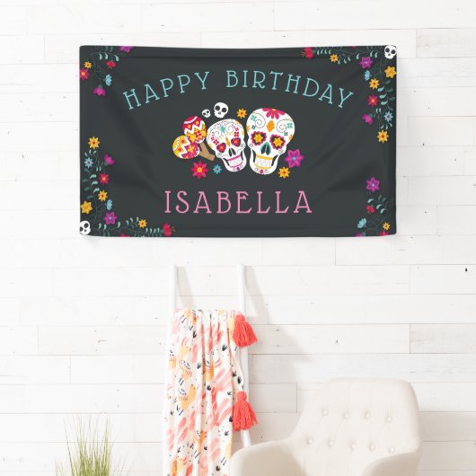 Dag van het dode thema Persoonlijke verjaardag Spandoek (Insitu)