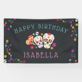 Dag van het dode thema Persoonlijke verjaardag Spandoek (Horizontaal)