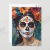 Dag van het Dode Vrouw Briefkaart (Voorkant / Achterkant)