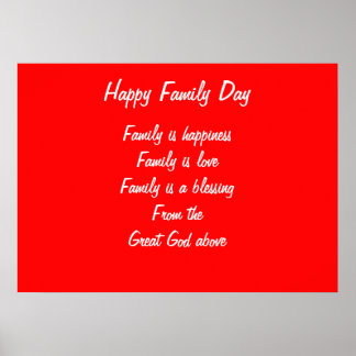 Dag van het gezin poster