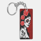 Dag van het meisje met de dode suikerschedel - roo sleutelhanger (Voorkant Links)