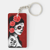 Dag van het meisje met de dode suikerschedel - roo sleutelhanger (achterkant)