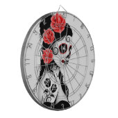 Dag van het meisje met de dode suikerschedel - wit dartbord (Voorkant Links)