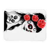 Dag van het meisje met de dode suikerschedel - wit magneet (Horizontaal)