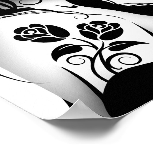 Dag van het meisje met de dode suikerschedel - wit poster (Hoek)