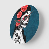 Dag van het meisje van de Dode Suiker - blauw Ronde Klok (Hoek)