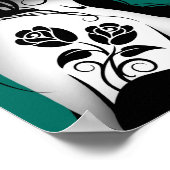 Dag van het meisje van de Dode Suiker - Blauwgroen Poster (Hoek)