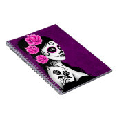 Dag van het meisje van de Dode Suiker - Paars Notitieboek (Rechterzijde)