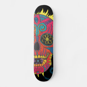 Dag van het ontwerp van het Tattoo van de schedel Skateboard