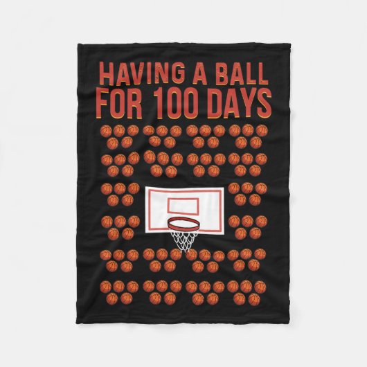 Dag van het schoolbasketbal fleece deken (Voorkant)