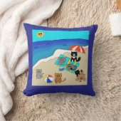 Dag van het strand kussen (Deken)