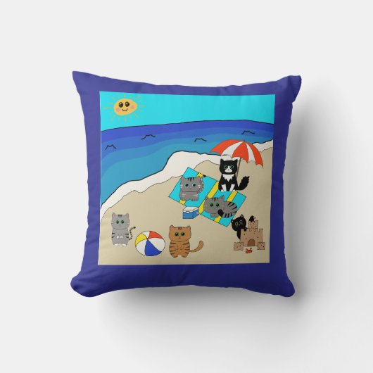 Dag van het strand kussen (Voorkant)