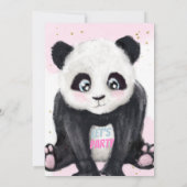 Dag van kleine panda-meisje aankondiging (Achterkant)