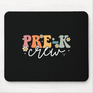 Dag van Pre K Crew Groovy Terug naar school leraar Muismat