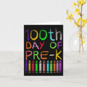 Dag van Pre K Student Gift Happy 100 dagen school Kaart (Gele Bloem)