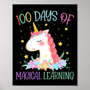 Dag van School Eenhoorn 100 dagen Magisch Leren GI Poster