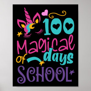 Dag van School Eenhoorn 100 Magische Dagen Leraar  Poster