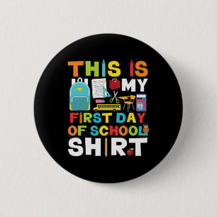 Dag van School Jongens Meisjes Terug naar School Ronde Button 5,7 Cm
