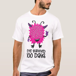 Dag van School Monster Meisjes Kinder Eye overleef T-shirt